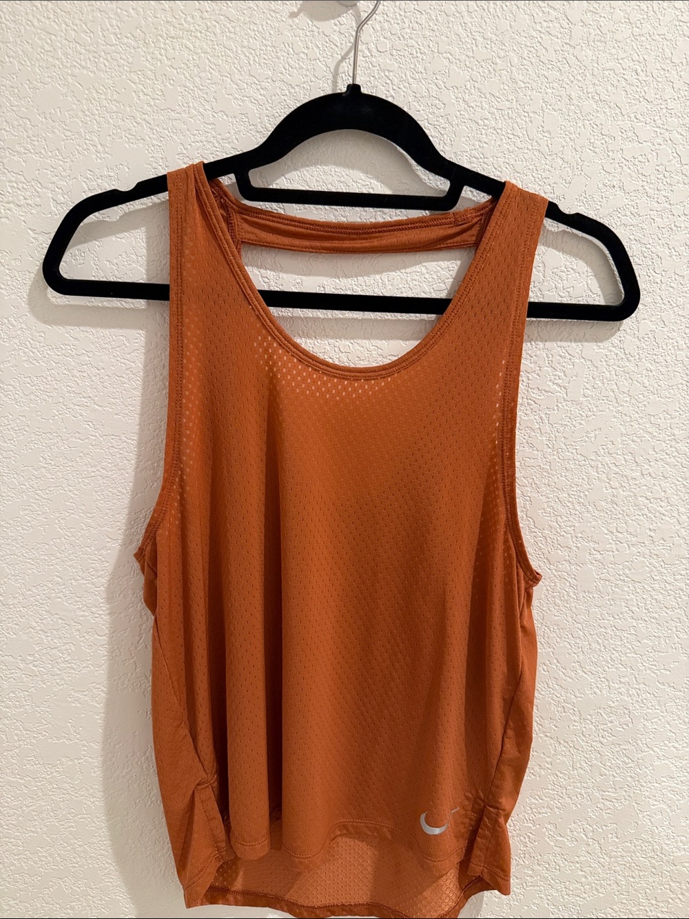 Nike Women's Rust Orange Athletic Mesh Tank
